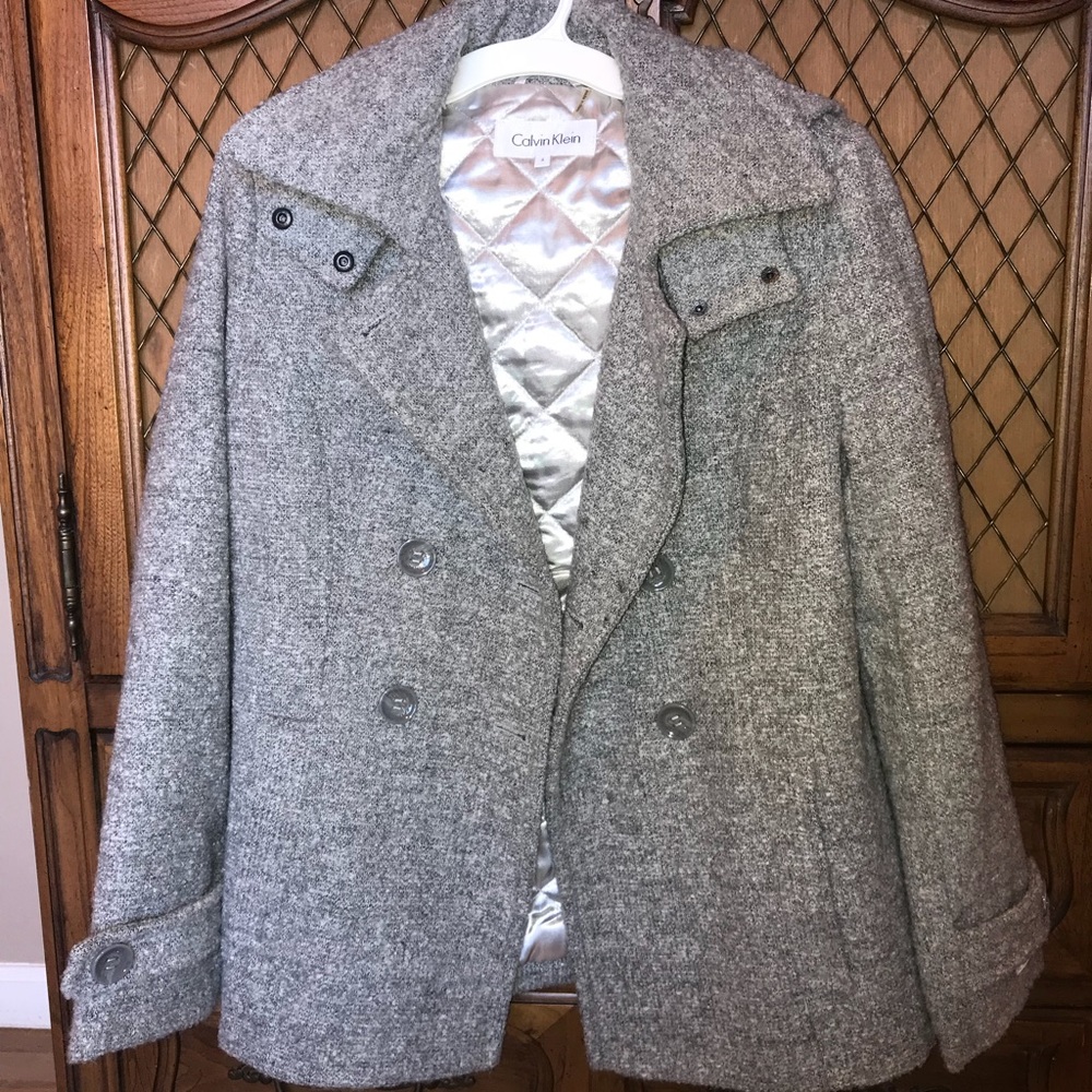 Women’s CALVIN KLEIN winter coat Gray Silver Sz 6